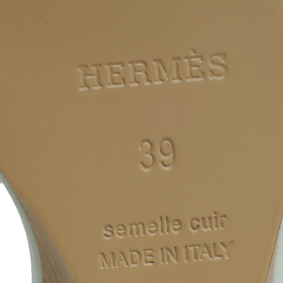 Hermes Blanc Legend Sandal 39