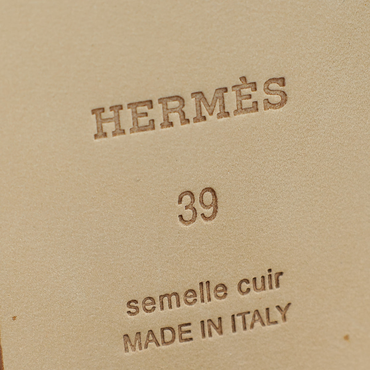 Hermes Gold Ivresse 65 Sandal 39
