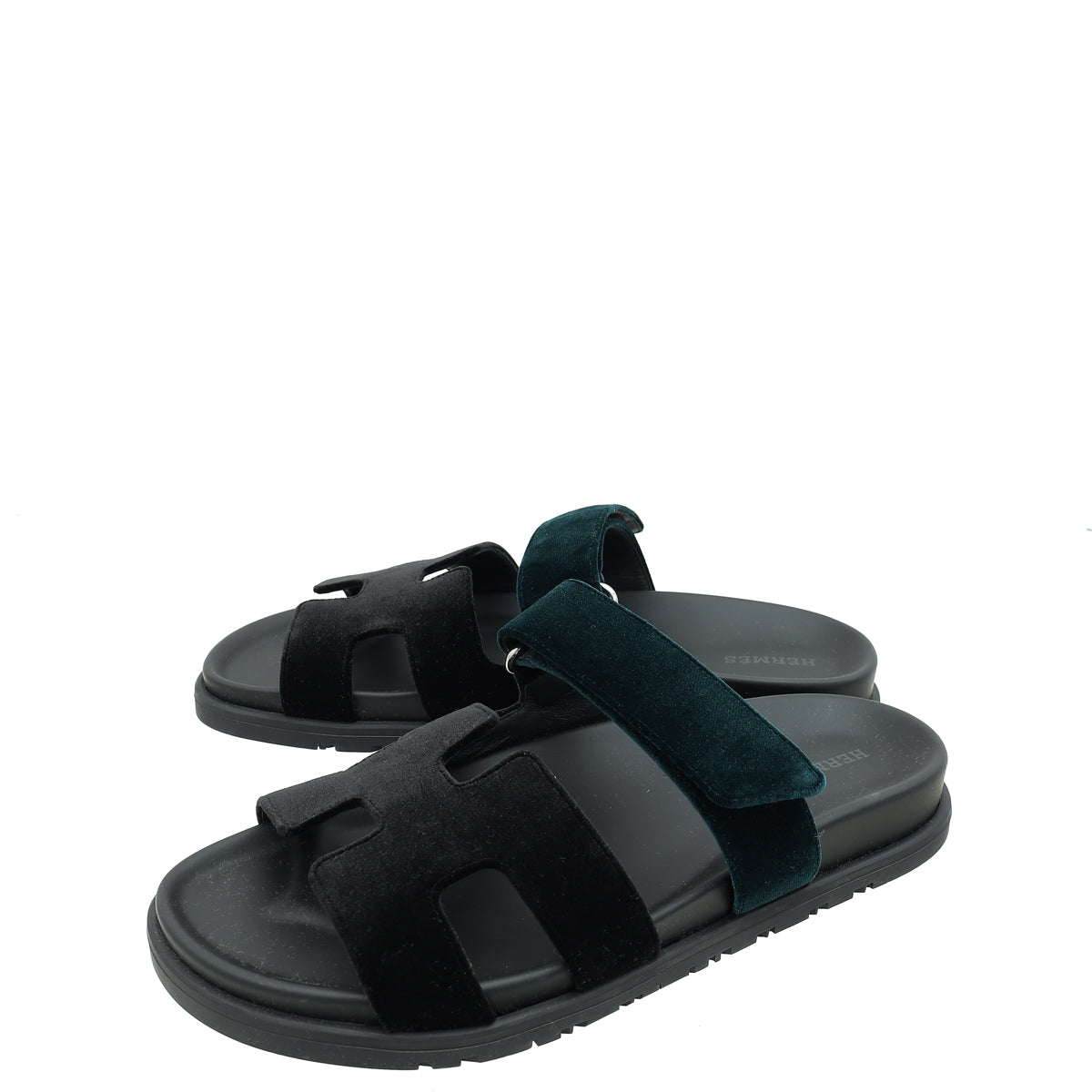 Hermes Bicolor Velvet Chypre Sandal 39-Hermes-THE CLOSET