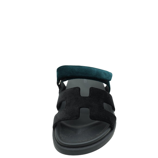 Hermes Bicolor Velvet Chypre Sandal 39