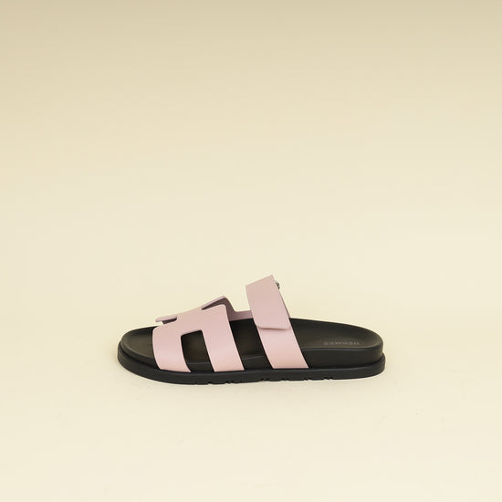 Hermes Rose Cancan Chypre Sandals 39-Hermes-THE CLOSET