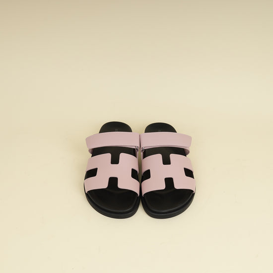 Hermes Rose Cancan Chypre Sandals 39-Hermes-THE CLOSET