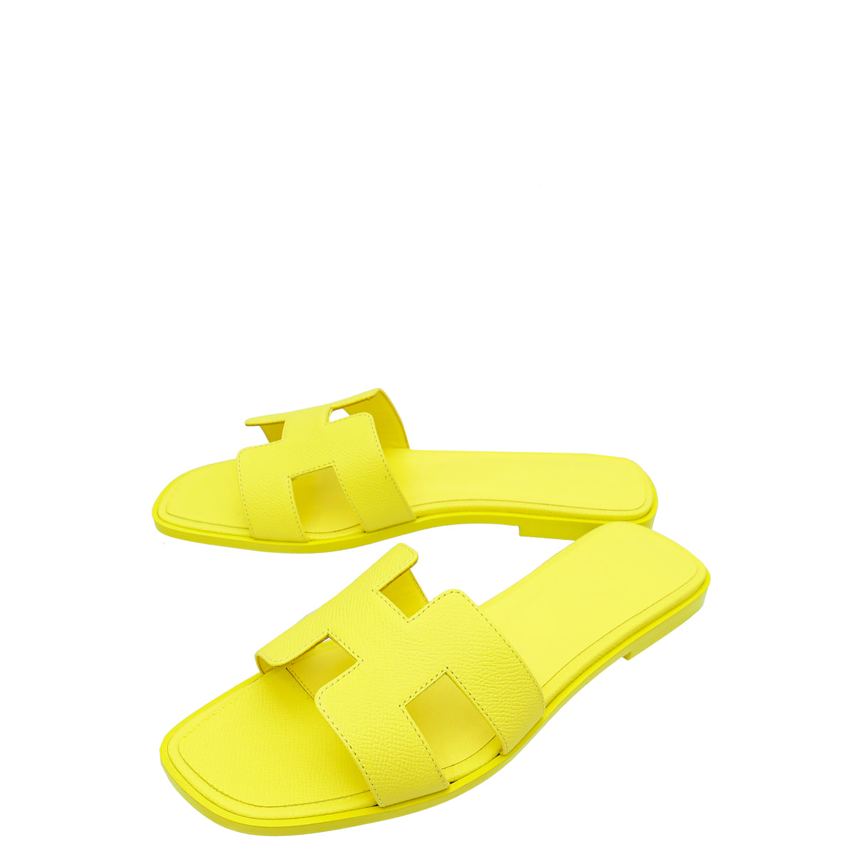 Hermes Cuir Jaune Oran Sandal 39-Hermes-THE CLOSET