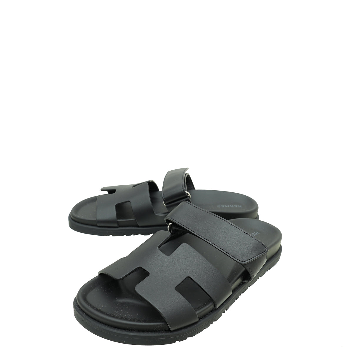 Hermes Noir Chypre Sandal 39-Hermes-THE CLOSET