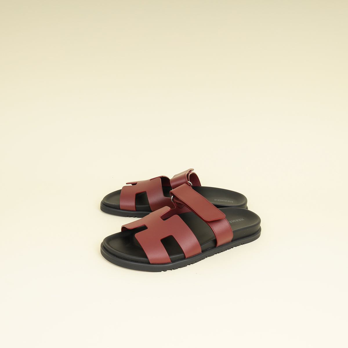 Hermes Rouge H Chypre Sandals 39