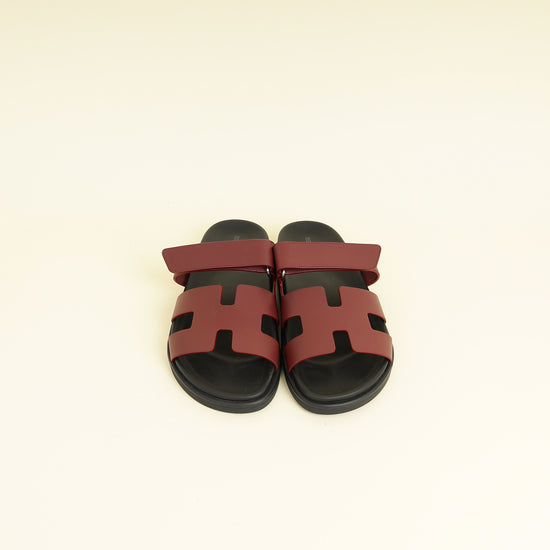 Chrype Rouge Hermes Rouge H Chypre Sandals 39 – THE CLOSET