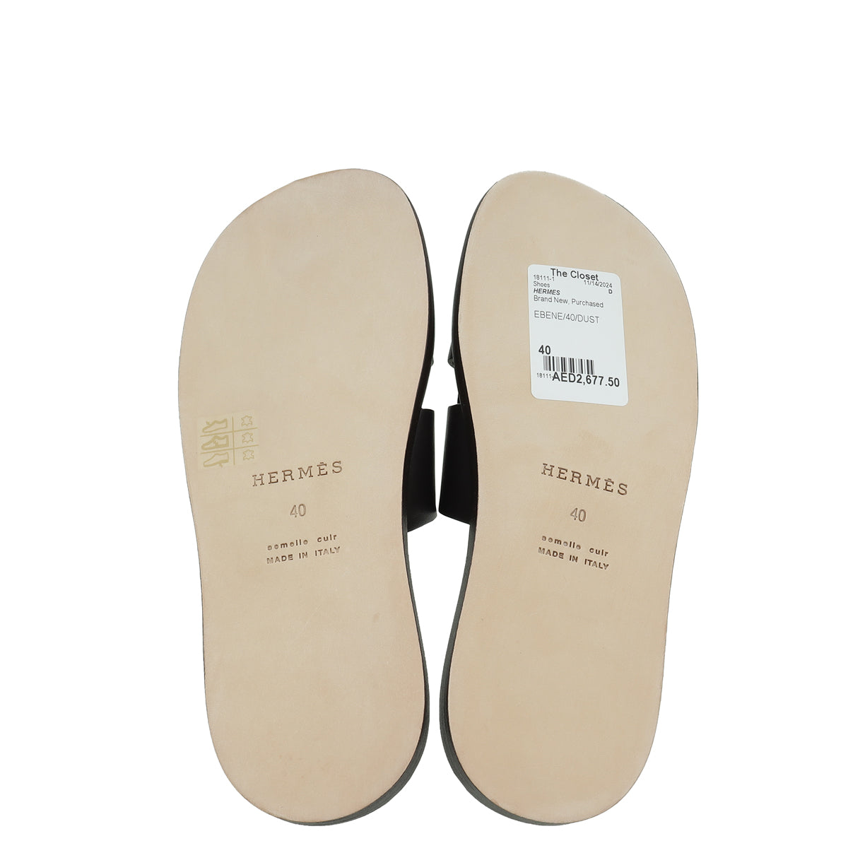 Hermes Ebene Izmir Sandal 40