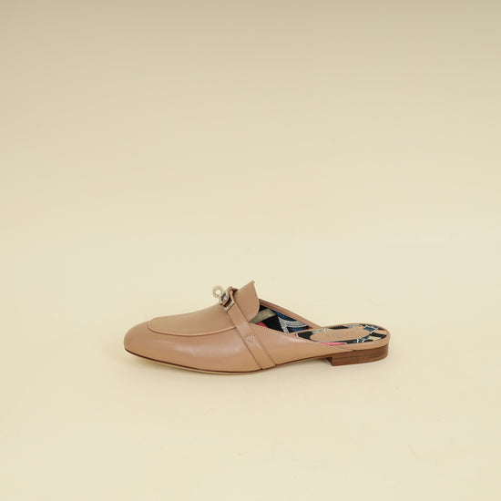 Hermes Beige Sarrazin Patterned Insole Oz Mule 40-Hermes-THE CLOSET