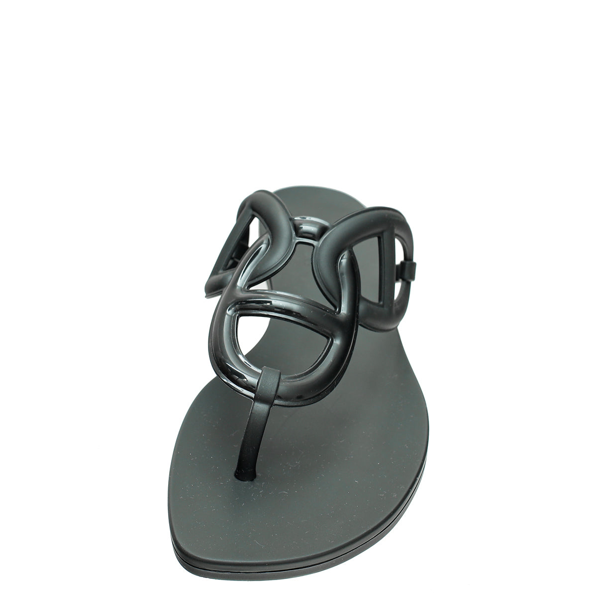 Hermes Noir Egerie Waterproof TPU Sandal 40