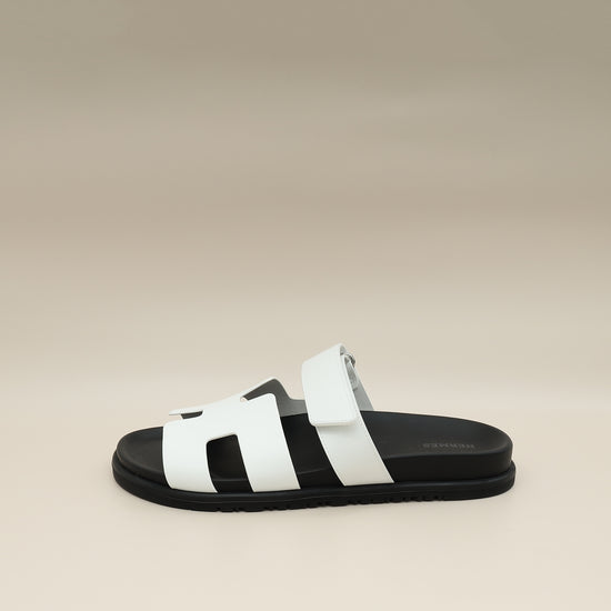 Load image into Gallery viewer, Hermes Blanc Chypre Sandal 40
