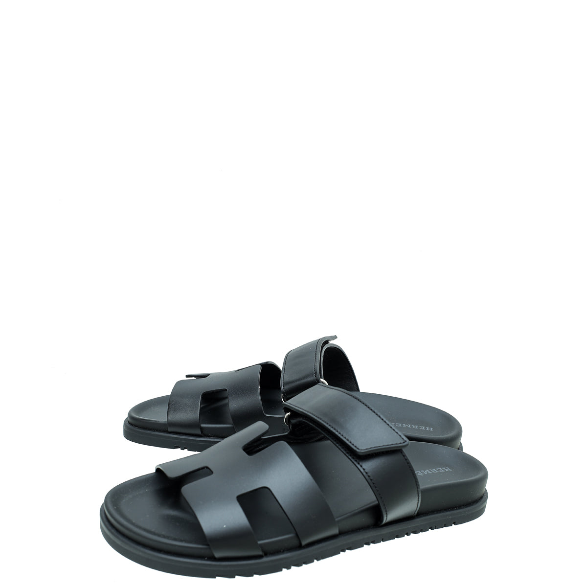 Hermes Black Chypre Sandals 40-Hermes-THE CLOSET