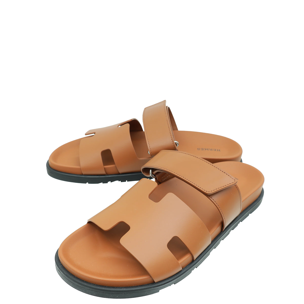Hermes Marron Dore Chypre Sandal 41.5
