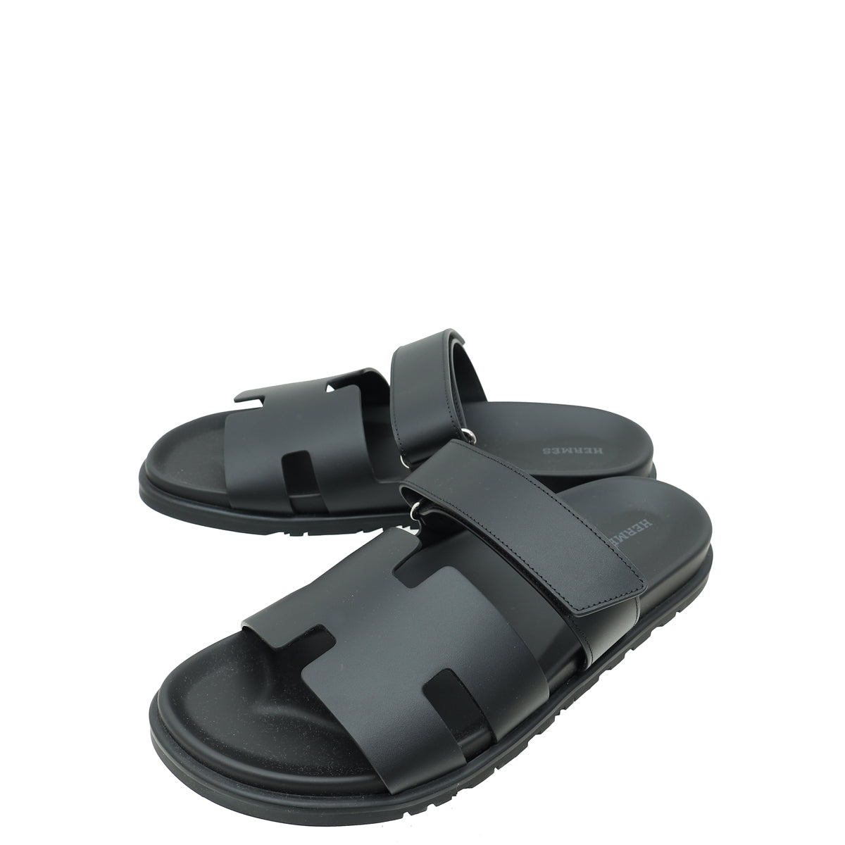 Hermes Noir Chypre Sandal 41-Hermes-THE CLOSET