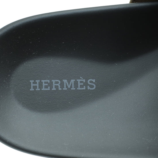 Hermes Etoupe Chypre Goatskin Sandal 41