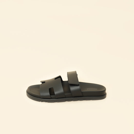 Hermes Black Chypre Sandals 41-Hermes-THE CLOSET