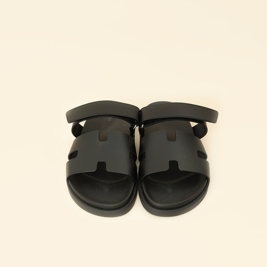 Hermes Black Chypre Sandals 41-Hermes-THE CLOSET
