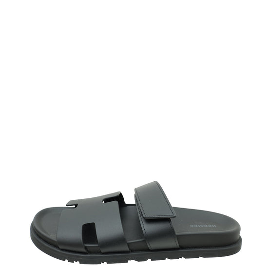 Hermes Noir Chypre Sandal 42.5