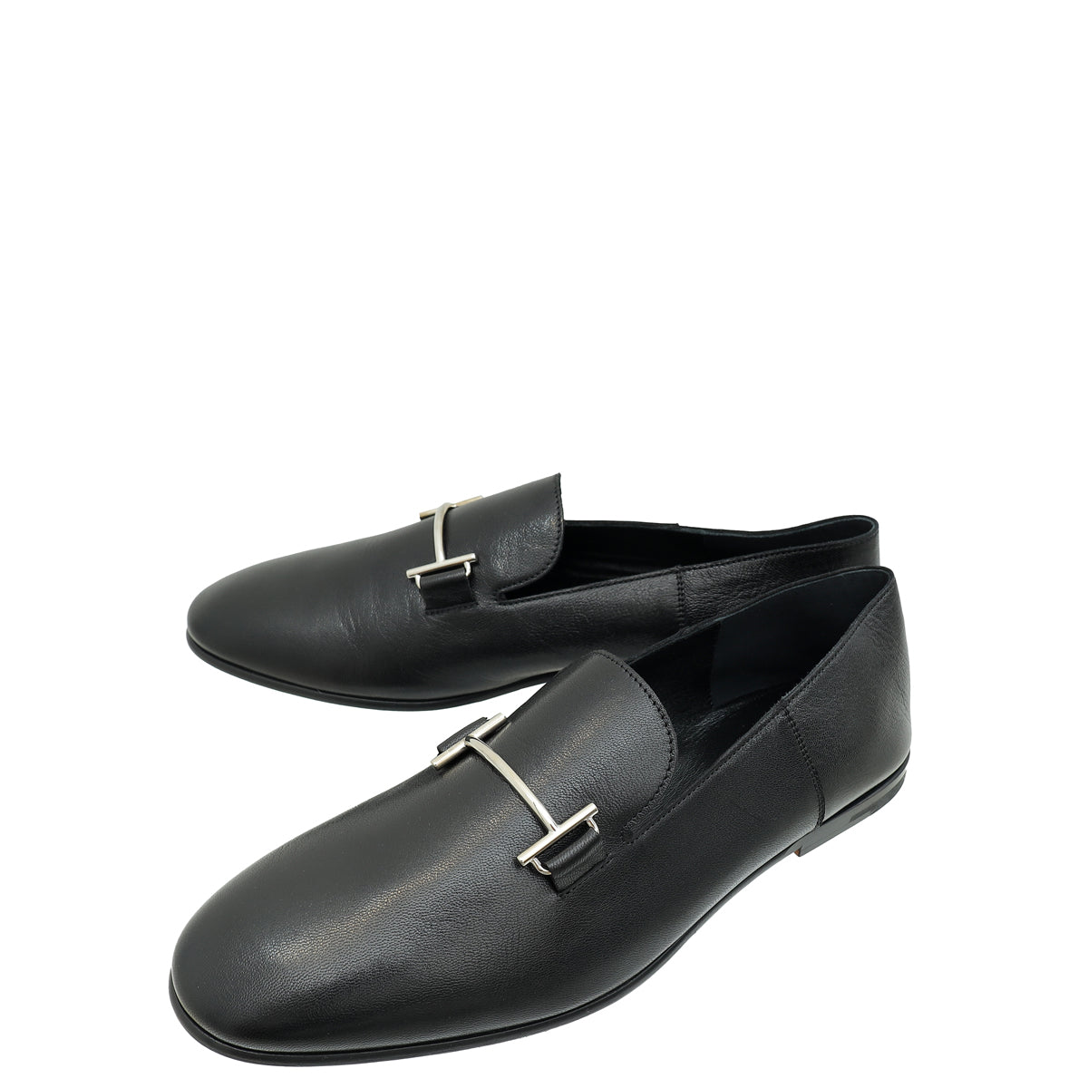 Hermes Noir Saga Loafers 42.5-Hermes-THE CLOSET