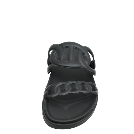 Hermes Noir Extra Sandal 42