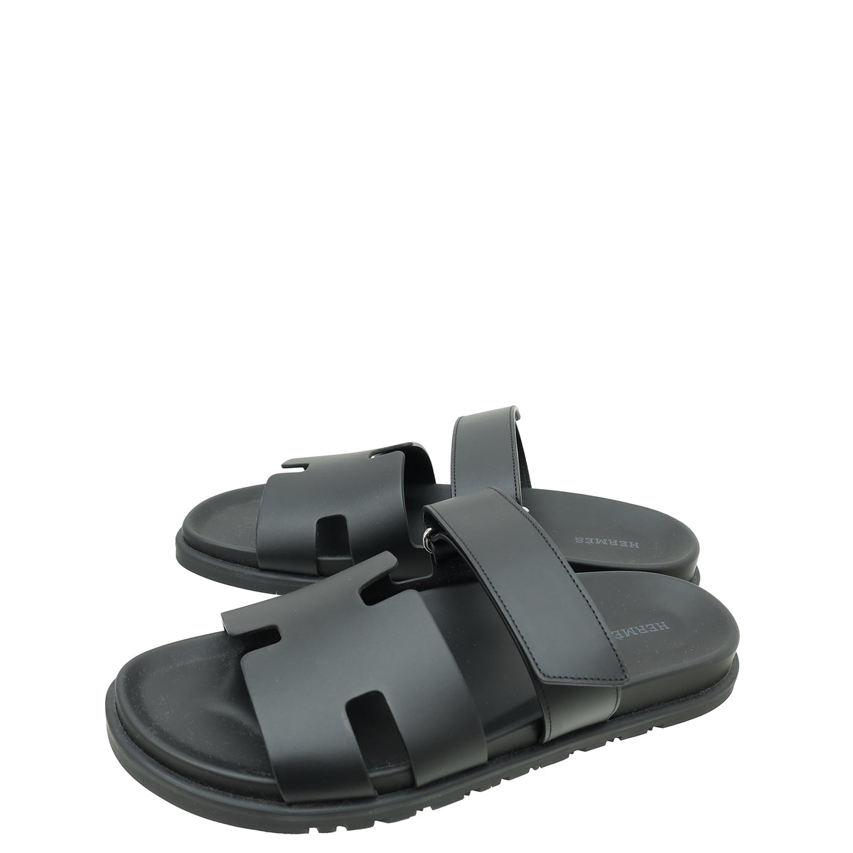 Hermes Noir Chypre Sandal 42