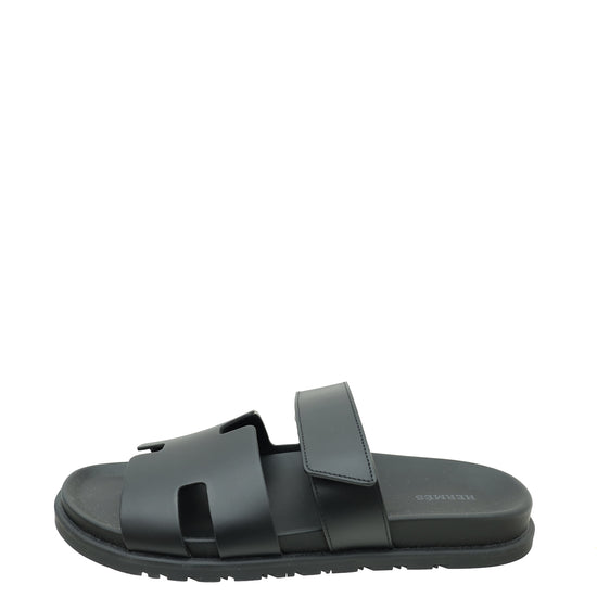 Hermes Noir Chypre Sandal 42