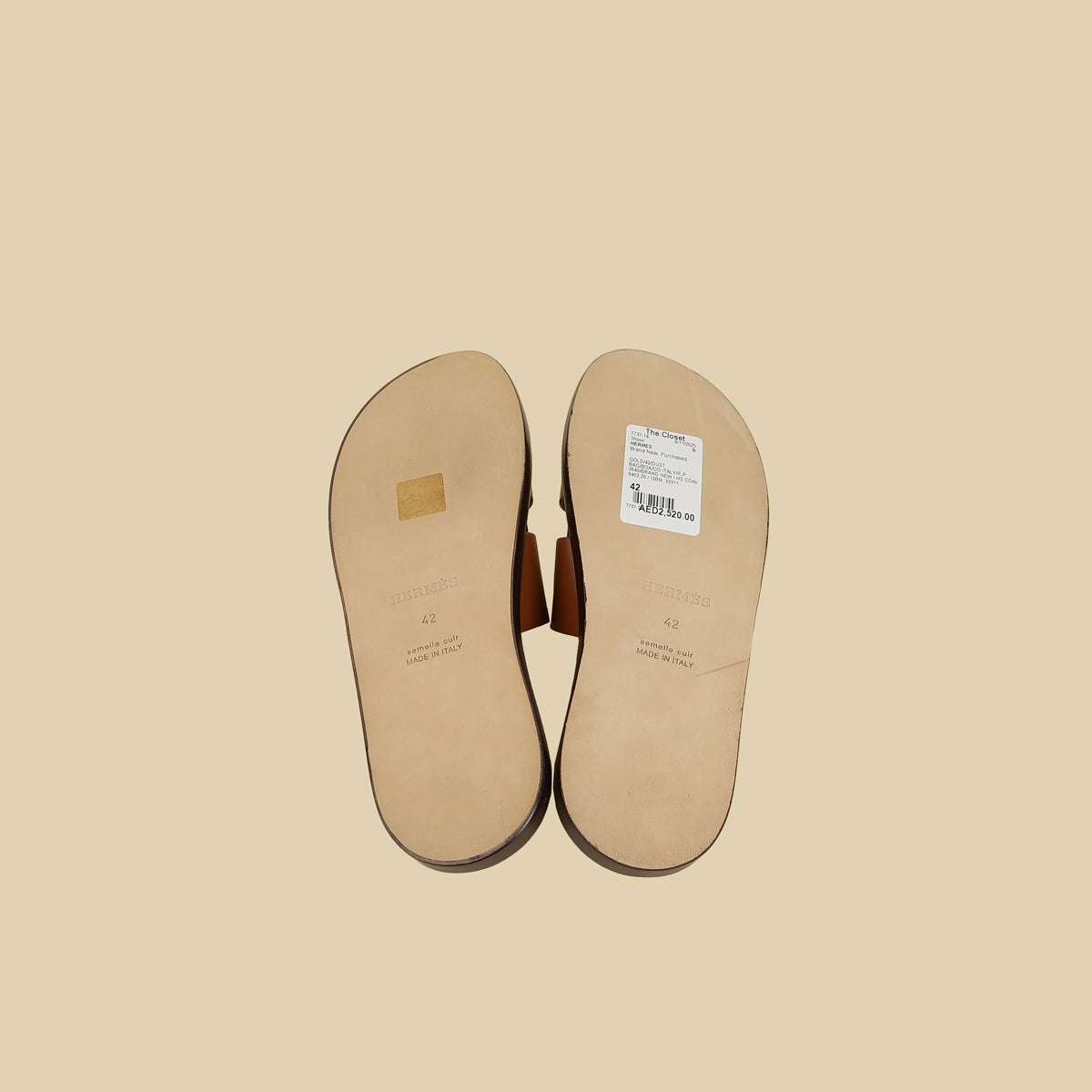 Hermes Gold Izmir Sandal 42-Hermes-THE CLOSET