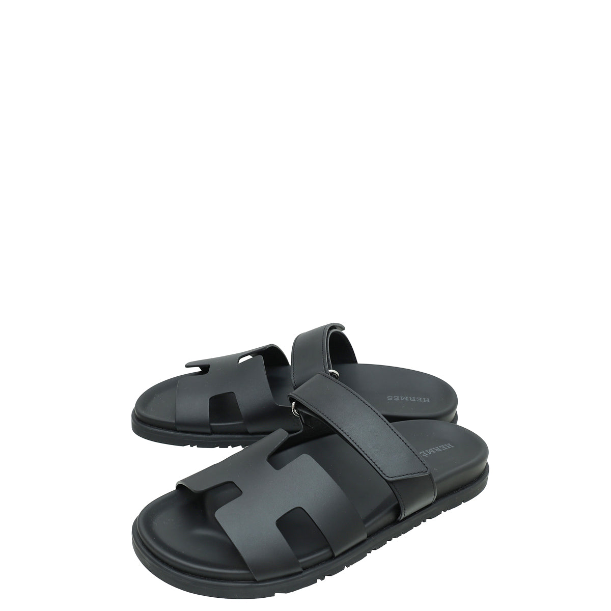 Hermes Noir Chypre Sandal 43-Hermes-THE CLOSET