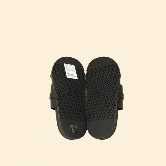 Hermes Noir Jackson Sandals 44-Hermes-THE CLOSET