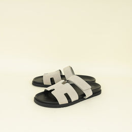 Hermes Beige Esquisse Chypre Goatskin Men's Sandal 45