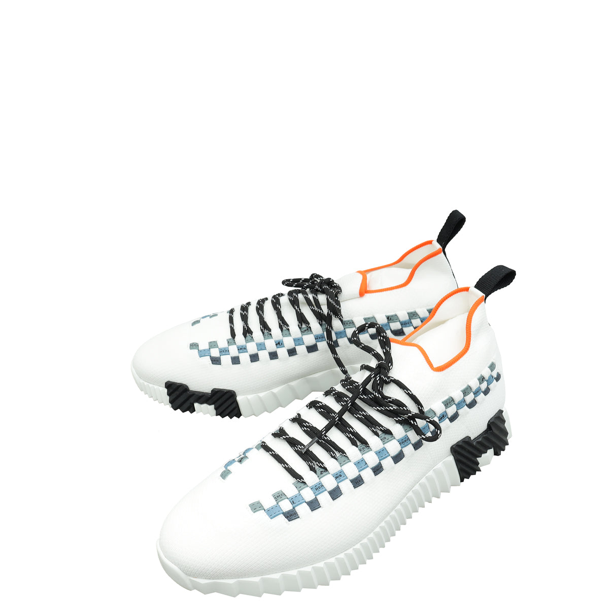 Hermes Blanc Multicolor Flex Slip On Sneakers 45-Hermes-THE CLOSET