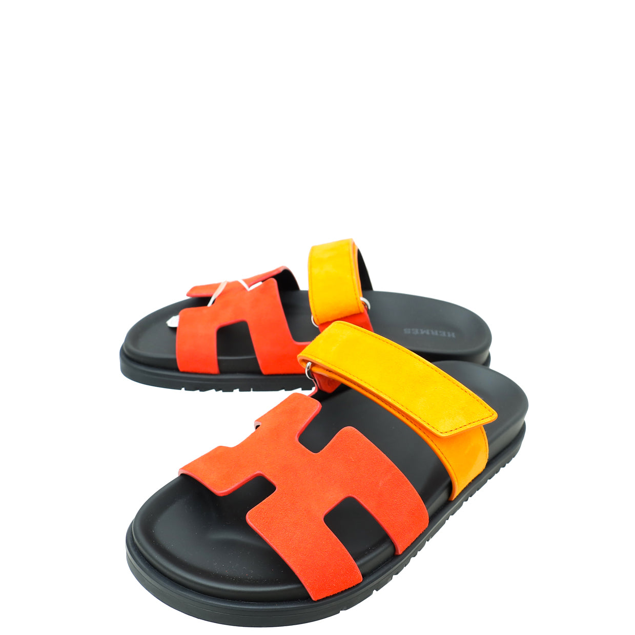 Hermes Bicolor Chypre Suede Sandal 36