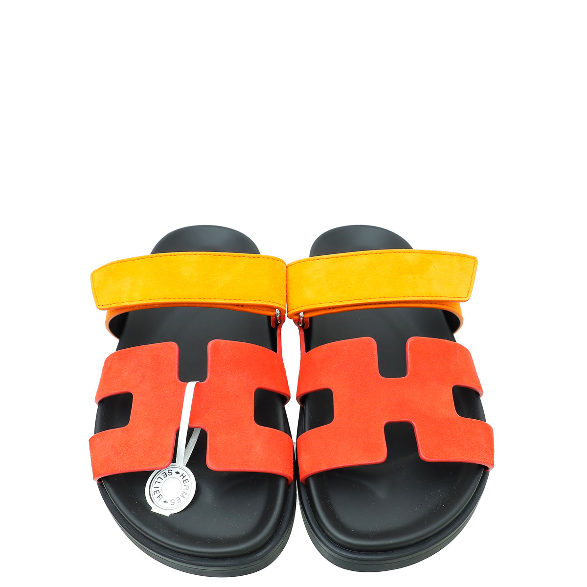 Hermes Bicolor Chypre Suede Sandal 36