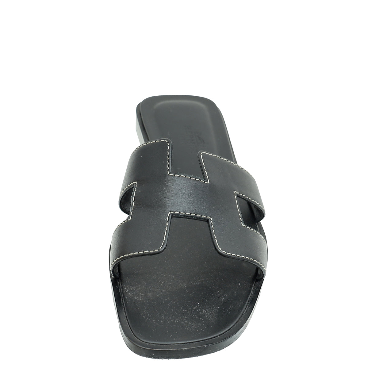 Hermes Noir Oran Sandal 34-Hermes-THE CLOSET