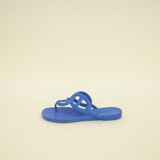 Hermes Bleu Outremer Egerie Sandals 35