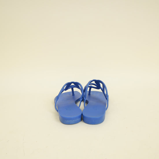 Hermes Bleu Outremer Egerie Sandals 35
