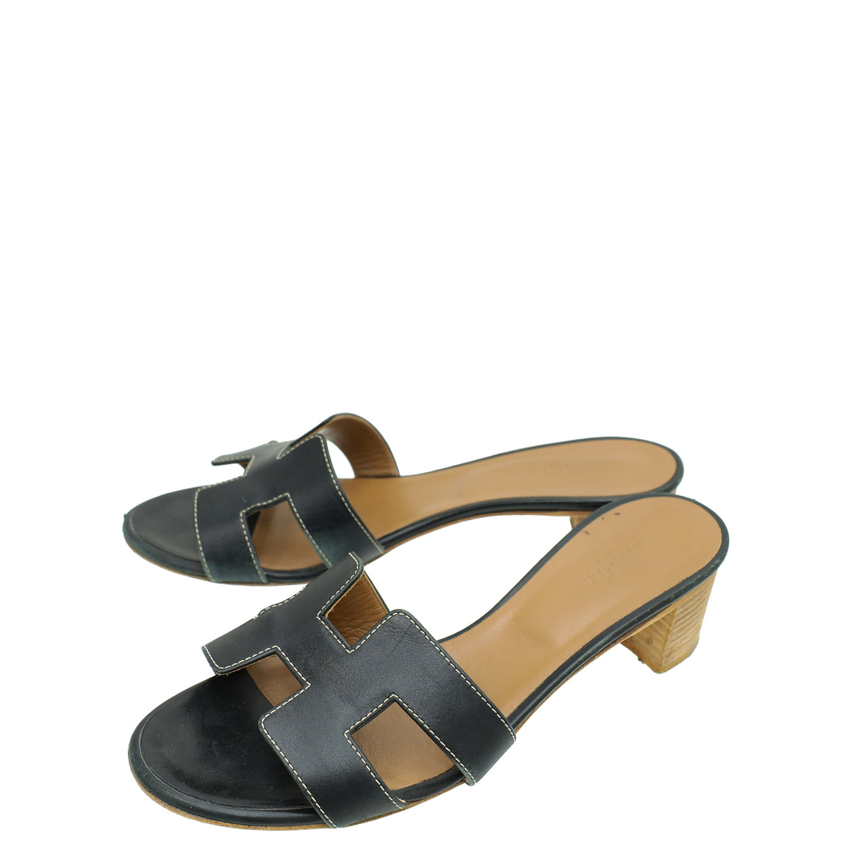 Hermes Noir Oasis Sandal 36.5-Hermes-THE CLOSET