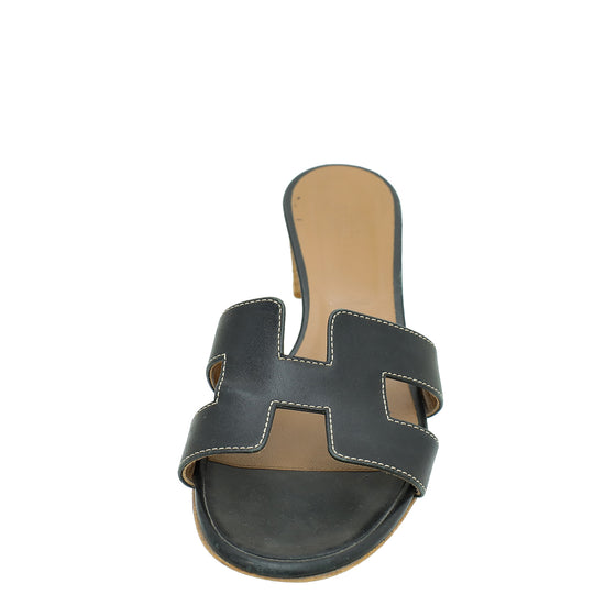 Hermes Noir Oasis Sandal 36.5
