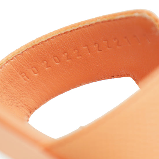 Hermes Orange Joey Oran Sandal 36.5