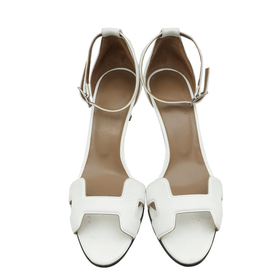 Hermes Blanc Premiere 70 Sandal 36.5