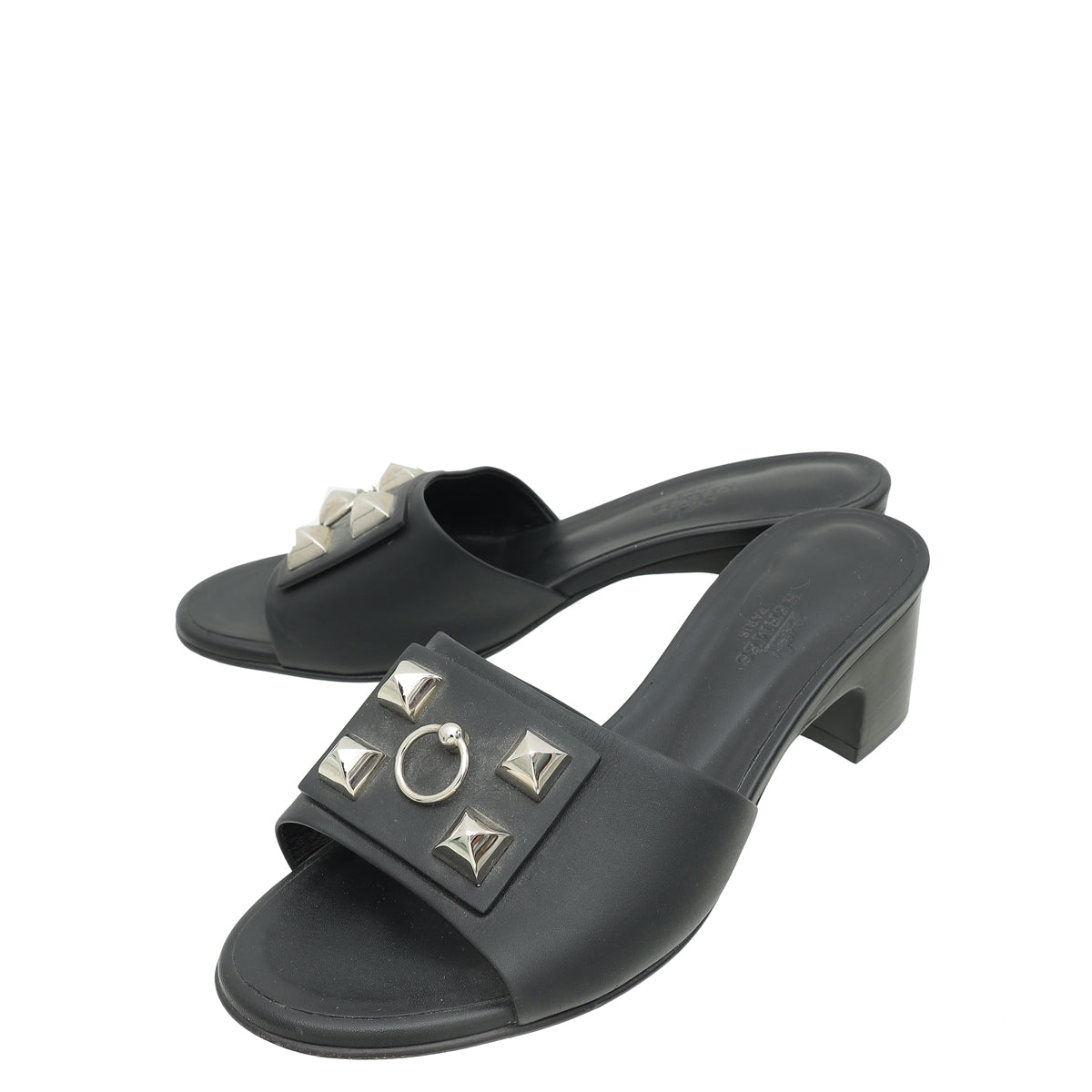 Hermes Noir Dreamy Sandal 36.5-Hermes-THE CLOSET