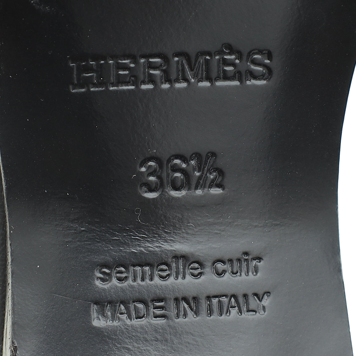 Hermes Noir Dreamy Sandal 36.5