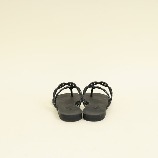 Hermes Noir Island Sandal 36