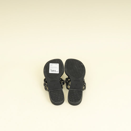 Hermes Noir Island Sandal 36