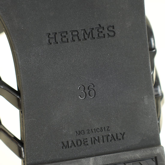 Hermes Noir Island Sandal 36