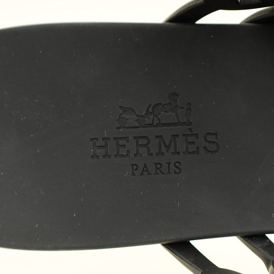 Hermes Noir Island Sandal 36