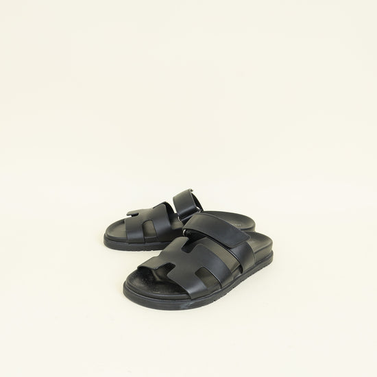 Hermes Noir Chypre Sandal 36