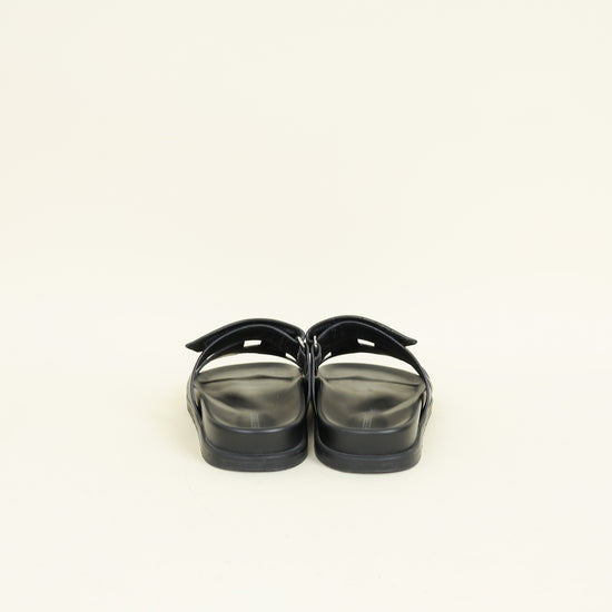 Hermes Noir Chypre Sandal 36