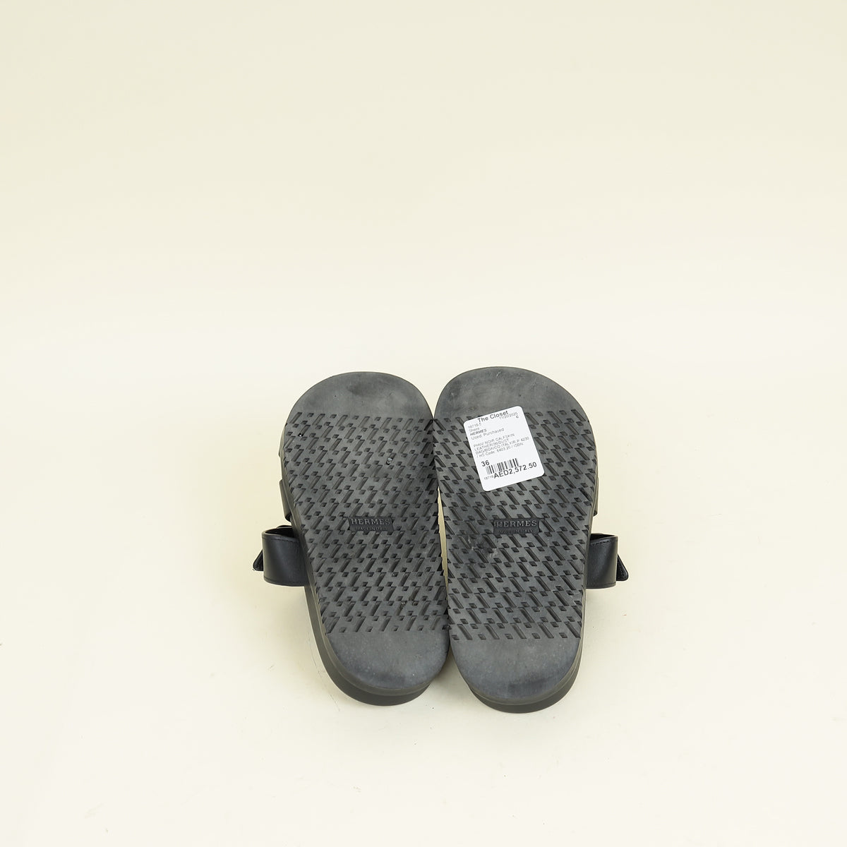 Hermes Noir Chypre Sandal 36