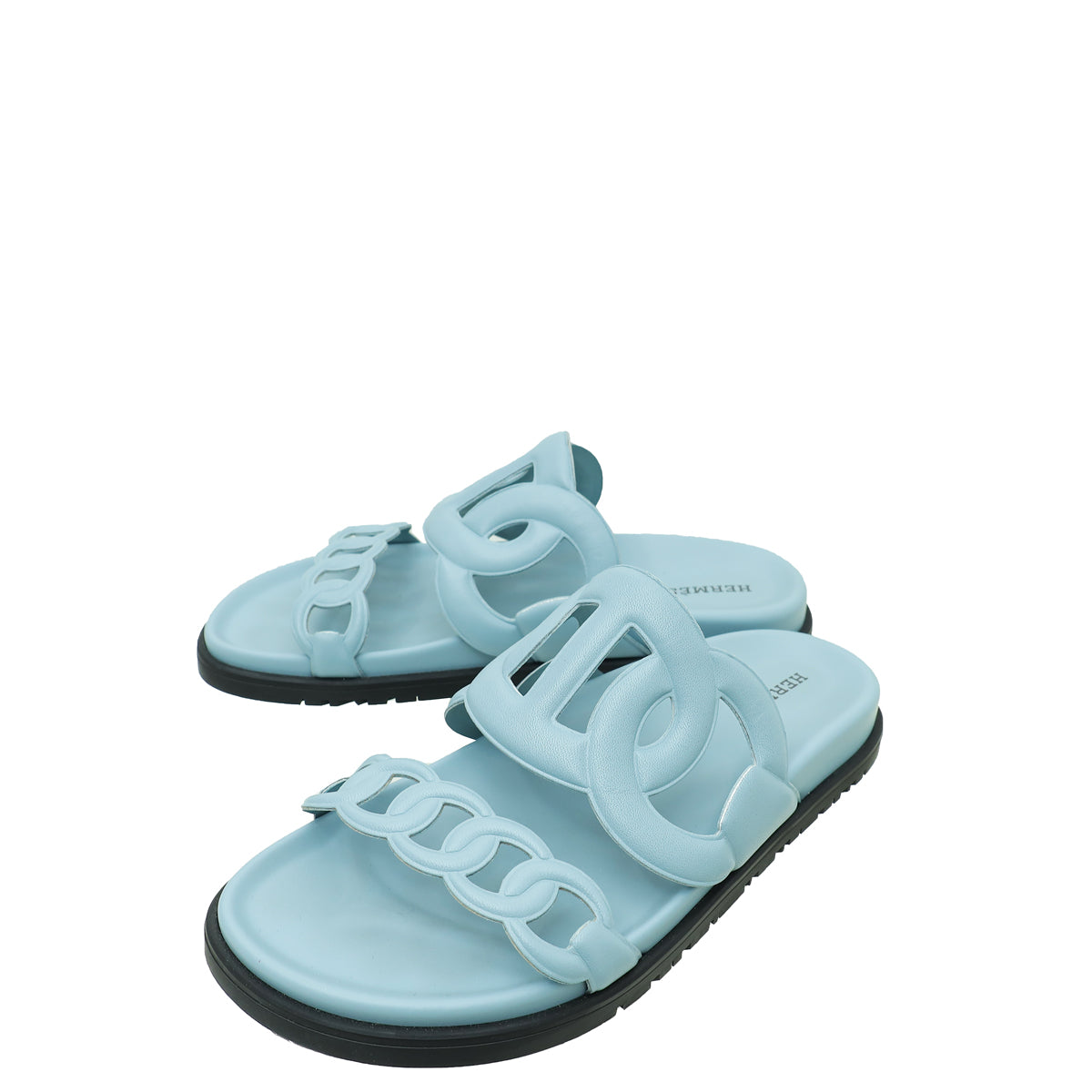 Hermes Blue Lin Extra Sandal 36-Hermes-THE CLOSET