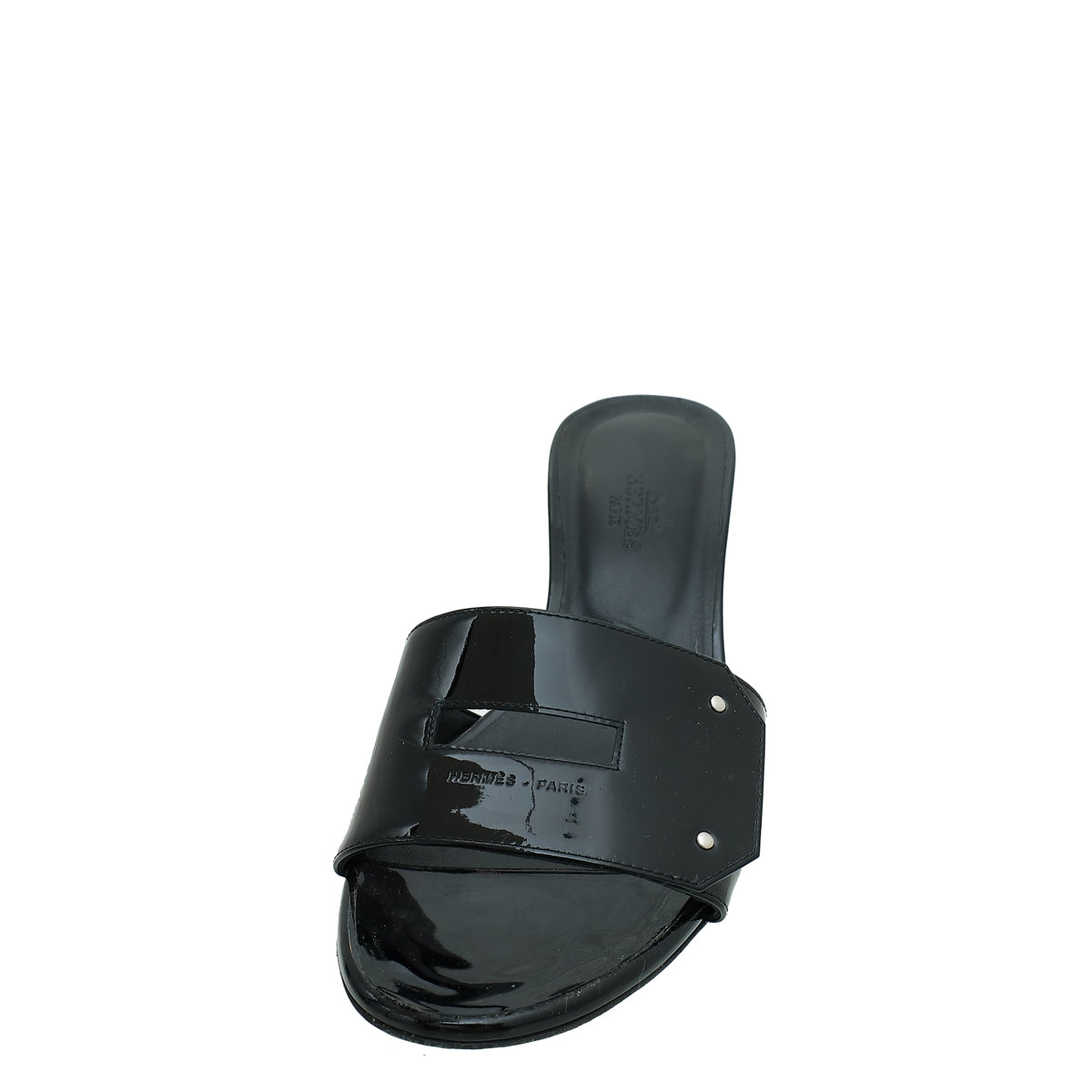 Hermes Noir Very Sandals 37.5-Hermes-THE CLOSET